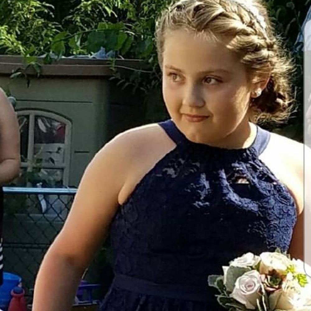 Girls David's Bridal dress